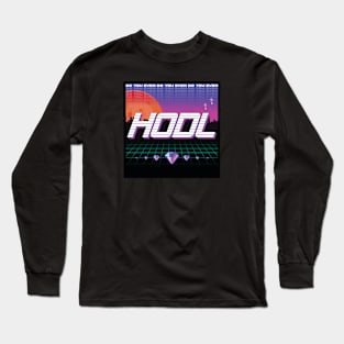 Doge! HODL! Vaporwave! Long Sleeve T-Shirt